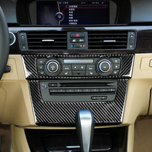Load image into Gallery viewer, 2Pcs/Set Car CD Air Conditioning Control Panel Cover Sticker Trim Carbon Fiber for BMW 3 E90 E92 2005-2012