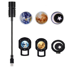 Load image into Gallery viewer, USB Moon Globe Star Light Projector Led Galaxy Lamp Night Lighting for Car Home Atmosphere Lighting Room Wall Decor Gift 