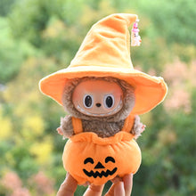 Load image into Gallery viewer, Miniature Halloween Pumpkin Costume with Hat for 17cm Labubu Dolls Cute DIY Doll Clothes Lovely Outfit Gifts for Girls Friends