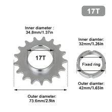 Load image into Gallery viewer, 13T-18T Fixed Gear Bicycle Flywheel And Fixed Piece Single-Speed Reverse Riding Fixed Tooth Steel Flywheel Fixed Ring