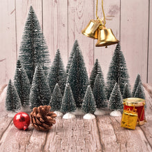 Load image into Gallery viewer, Mini LED Christmas Tree Sisal Silk Cedar Small Xmas Tree For Home Room Decor Gold Silver Blue Green White Mini Tree