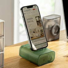 Load image into Gallery viewer, Headphone Charger Wire Holder Desktop Data Cable Storage Box with Cover Transparent Data Cable Storage Container for Office Home