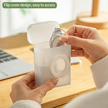 Load image into Gallery viewer, Headphone Charger Wire Holder Desktop Data Cable Storage Box with Cover Transparent Data Cable Storage Container for Office Home