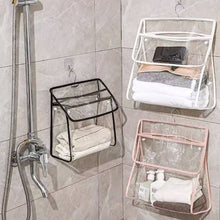 Load image into Gallery viewer, Waterproof Hanging Bathroom Bag Mobile Phone Clothing Storage Bag Cosmetic Storage Bag Transparent Wash Bag