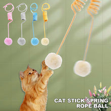 Load image into Gallery viewer, Pet Toy Interactive Cat Toys Funny Cat Stick Spring Rope Ball Plush Toy Interactive Play Training Toys Cats Supplies