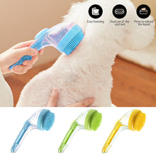 Load image into Gallery viewer, 1Pc Pet Bath Brush Soft Silicone With Shampoo Dispenser Gentle Massage For Grooming And Cleaning Fur And Hair