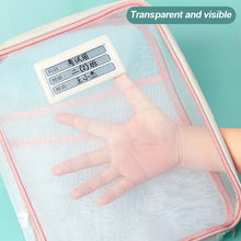 Load image into Gallery viewer, A4 Stationery Storage Bag Double-layer Mesh Zipper Bag Large Capacity Organizer Folders School Office Supplies Stationary Bags