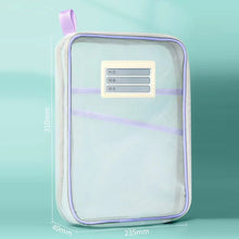 Load image into Gallery viewer, A4 Stationery Storage Bag Double-layer Mesh Zipper Bag Large Capacity Organizer Folders School Office Supplies Stationary Bags