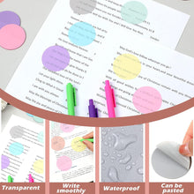 Load image into Gallery viewer, 160 Sheets Colors Transparent Sticky Notes Waterproof Index Tabs Stickers Memo Stationery School Office Supplies