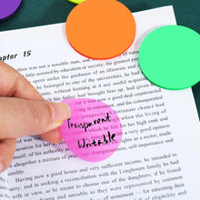 Load image into Gallery viewer, 160 Sheets Colors Transparent Sticky Notes Waterproof Index Tabs Stickers Memo Stationery School Office Supplies