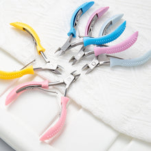Load image into Gallery viewer, Stainless Steel Nail Cuticle Scissors Plastic Handle Dead Skin Remover Manicure Clipper Scissor Pedicure Fingernail Trimming Tool