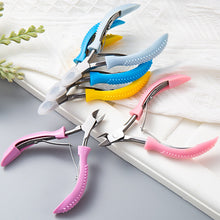Load image into Gallery viewer, Stainless Steel Nail Cuticle Scissors Plastic Handle Dead Skin Remover Manicure Clipper Scissor Pedicure Fingernail Trimming Tool