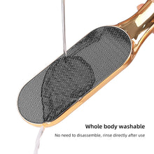 Load image into Gallery viewer, Long Handled Nano Glass Footboard File Cocoon Dead Skin Exfoliating Foot File Washable Wet Dry Dual-use Manual Foot Grinder