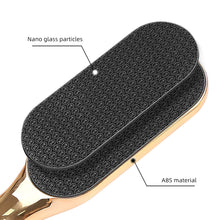 Load image into Gallery viewer, Long Handled Nano Glass Footboard File Cocoon Dead Skin Exfoliating Foot File Washable Wet Dry Dual-use Manual Foot Grinder
