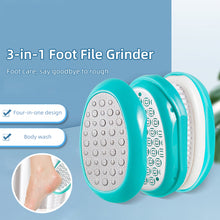 Load image into Gallery viewer, 3-in-1 Stainless Steel Foot Grinder Exfoliating Foot Callus Remover Foot File Washable Durable Manual Home Foot Care Tool