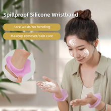Load image into Gallery viewer, Silicone Waterproof Face Washing Wrist Strap Soft Comfortable Moisture Resistant Cuffs Splash Proof Wristband for Adults Children