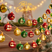 Load image into Gallery viewer, Christmas Flickering Light String Battery USB/Battery Powered Red Green Star Ball String Lights Home Party Decor Lights Garland