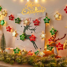Load image into Gallery viewer, Christmas Flickering Light String Battery USB/Battery Powered Red Green Star Ball String Lights Home Party Decor Lights Garland