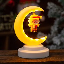 Load image into Gallery viewer, Christmas Moon Night Light Santa Claus Night Light Retro Bedroom Bedside Light Included Battery Home Decoration Party Christmas Gift