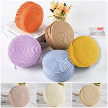 Load image into Gallery viewer, Children's Straw Woven Crossbody Bag Little Girl's Mobile Backpack Seaside Travel Straw Woven Cute Mini Wallet