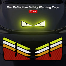 Load image into Gallery viewer, 2Pcs Universal Car Reflector Sticker Safety Warning Mark High Reflective Eyes for Car Bike Helmet Sticker Motorcycle