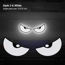 Load image into Gallery viewer, 2Pcs Universal Car Reflector Sticker Safety Warning Mark High Reflective Eyes for Car Bike Helmet Sticker Motorcycle