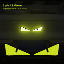 Load image into Gallery viewer, 2Pcs Universal Car Reflector Sticker Safety Warning Mark High Reflective Eyes for Car Bike Helmet Sticker Motorcycle