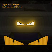 Load image into Gallery viewer, 2Pcs Universal Car Reflector Sticker Safety Warning Mark High Reflective Eyes for Car Bike Helmet Sticker Motorcycle