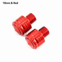 Load image into Gallery viewer, 2Pcs Motorcycle CNC Aluminum M8 M10 Rear View Mirror Hole Plugs Screws Rearview Mirror Anti-Rust Holder