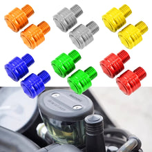 Load image into Gallery viewer, 2Pcs Motorcycle CNC Aluminum M8 M10 Rear View Mirror Hole Plugs Screws Rearview Mirror Anti-Rust Holder