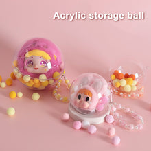 Load image into Gallery viewer, Acrylic Transparent Storage Ball Ornament Round Ball Bag Small Round Bag Crybaby Constellation Series Doll Storage Display Ball