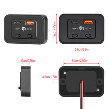 Load image into Gallery viewer, 12V/24V Car Fast Charger Type C + QC3.0 USB A PortLED Light Phone Charger Auto Adapter for RV RV Home Camper Caravans