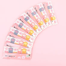 Load image into Gallery viewer, 1 set Kawaii Stationery Cartoon Cat Paw Memo Pad Bookmark Flags Index Tab Sticky Notes Label Paper Stickers
