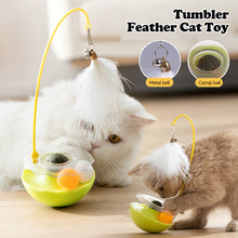 Load image into Gallery viewer, 1Pc Cat Tumbler Toy with Ball Feather Catnip Cat Interactive Feather Toys Pet Bumbler Funny Toy Kitten Toys