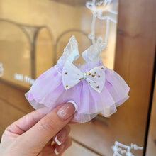 Load image into Gallery viewer, Headmaster Dog Love Transparent Yarn Bow Dress Mini Cute Doll Clothing Plush Toys Accessories Dressing Up Clothes for 13-15cm Doll