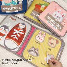 Load image into Gallery viewer, Soft Baby Book Montessori early education quiet cloth book Learning Toys for Babies 0-3 Years and Up Enlightenment Puzzle