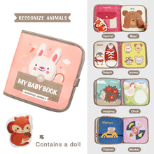 Load image into Gallery viewer, Soft Baby Book Montessori early education quiet cloth book Learning Toys for Babies 0-3 Years and Up Enlightenment Puzzle