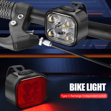 Load image into Gallery viewer, 5LED High Bright Bicycle Lights Cycling Lamp Front and Rear USB Rechargeable for MTB Bike Headlight Taillight Waterproof Lantern Lighting