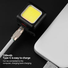 Load image into Gallery viewer, 130/80LM 150mAh Bicycle Front Rear Lamp Type-C USB Rechargeable Waterproof COB LED Warning Bike Cycling Light Cycling Accessories