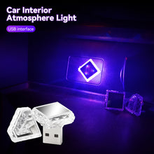 Load image into Gallery viewer, Car Interior USB Ambient Atmosphere Light LED Decorative Signal Lights Auto Reading Lamp Decorations Diamond Triangle
