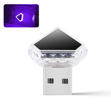 Load image into Gallery viewer, Car Interior USB Ambient Atmosphere Light LED Decorative Signal Lights Auto Reading Lamp Decorations Diamond Triangle