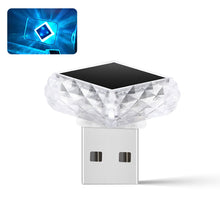 Load image into Gallery viewer, Car Interior USB Ambient Atmosphere Light LED Decorative Signal Lights Auto Reading Lamp Decorations Diamond Triangle