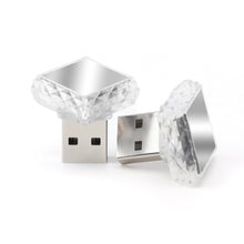 Load image into Gallery viewer, Car Interior USB Ambient Atmosphere Light LED Decorative Signal Lights Auto Reading Lamp Decorations Diamond Triangle