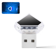 Load image into Gallery viewer, Car Interior USB Ambient Atmosphere Light LED Decorative Signal Lights Auto Reading Lamp Decorations Diamond Triangle