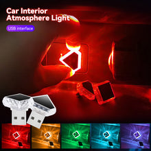 Load image into Gallery viewer, Car Interior USB Ambient Atmosphere Light LED Decorative Signal Lights Auto Reading Lamp Decorations Diamond Triangle