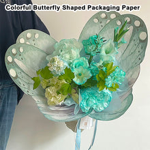 Load image into Gallery viewer, Colorful Butterfly Shaped Paper Wrapped in Flower Paper Kraft Paper Wind Paper Crystal Butterfly Waterproof OPP Film Packaging Paper