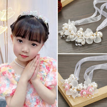 Load image into Gallery viewer, Children's Princess Hairband Supernatural Pearl Hair Accessories Performance Headband Women's Child Hair Ornaments
