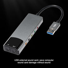 Load image into Gallery viewer, Multi-Function Aluminum Alloy USB External Fiber Optic Sound Card 5.1 Channel Movie TV Audio Plug And Play