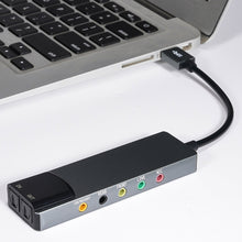 Load image into Gallery viewer, Multi-Function Aluminum Alloy USB External Fiber Optic Sound Card 5.1 Channel Movie TV Audio Plug And Play