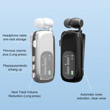 Load image into Gallery viewer, Clip-On Bluetooth Earphones Retractable Wireless Earphones With LCD Digital Display Ultra-Long Life Noise Cancelling Earphones